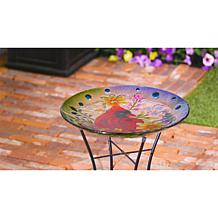 Plow & Hearth Glass Bird Bath