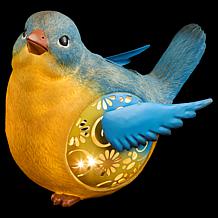 Plow & Hearth Solar Resin Bird Garden Decor