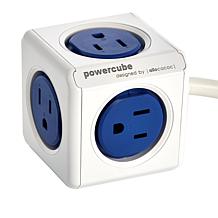 PowerCube Extended 2-pack 5 Socket Surge Protector with 5 ft. Cable