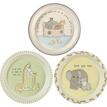 Precious Moments 3-Piece Bamboo Plate Set