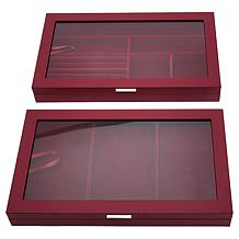 Prestige™ Set of 2 Large Stackable Jewelry Boxes - Smooth Finish
