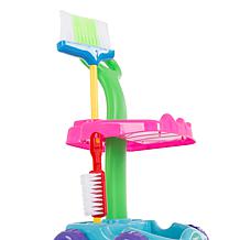 Pretend Play Cleaning Set with Caddy on Wheels by Hey! Play