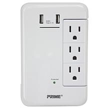 Prime Wireless-Charging-Dock Wall Tap w/2 Outlets & Dual USB Charger -  20093525