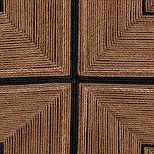 Prita Bohemian Mahogany Dining Chair with Woven Rope