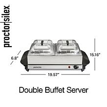 Proctor Silex Stainless Steel Double Buffet Server