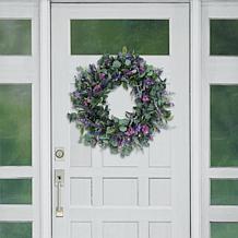 Puel International 30" Artificial Lavender & Eucalyptus Floral Wreath