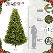 Puleo 10' Franklin Fir Artificial Christmas Tree w/1300 Clear Lights