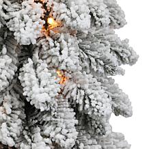 Puleo International 4' Flocked Alpine Pencil Artificial Christmas Tree