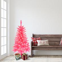 Puleo International 4' Pre-Lit Fashion Pink Pine Christmas Tree