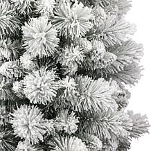 Puleo International 4.5' Artificial Flocked Tree with Stand, Green