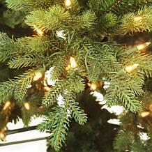Puleo International 4.5 ft Pre-lit Slim Balsam Fir Tree, Clear Lights