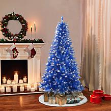 Puleo International 6.5' 300-Light Artificial Christmas Tree, Blue