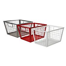 Puleo International 7" Durable Multifunctional Wire Basket - White ...