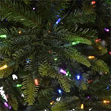 Puleo International 7.5' Color Select Pre-lit Aspen Green Fir Tree 