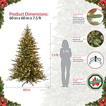 Puleo International 7.5' Pre-Lit Balsam Fir  Christmas Tree