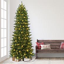 Puleo International 9' Pre-lit Slim Fraser Fir Tree 