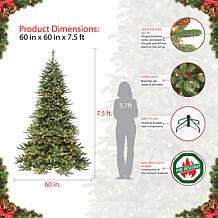 Puleo Intl. 7.5' Pre-lit Royal Douglas Fir Downswept Artificial Tree