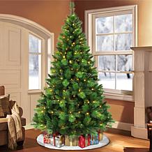 Puleo Intl. Pre-Lit 7.5' Adirondack Artificial Christmas Tree w/ LEDs