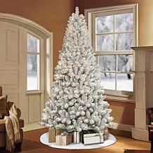 Puleo Intl. Pre-Lit 7.5' Flocked Virginia Pine w/ 400 Color LED Lights