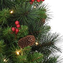 Puleo Intl. PreLit 2' Table Top Artificial Christmas Tree in Gold Base