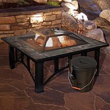 Pure Garden 4.75-Gallon Black Ash Bucket with Lid and Shovel