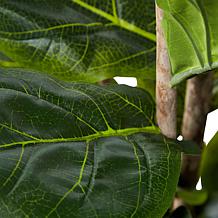 Pure Garden Artificial Fiddle Leaf Fig Tree 72"H Faux Plant