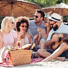 Pure Garden Folding Wagon with Heavy Duty  Telescoping Handle