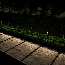 Pure Garden Stainless Steel 12.2” Solar Path Lights 12-pack