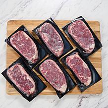 Pureland (6) 8oz Black Angus NY Strip Steaks - Auto Ship