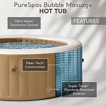 PureSpa Sahara Tan Round Bubble Spa for 4 People