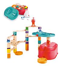 Quadrilla Stack Track Bucket Marble Run 90 Piece Construction Set