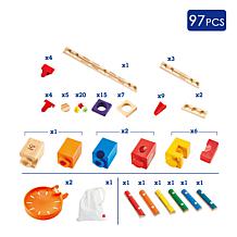 Quadrilla Wooden Marble Run Construction 97 Piece Playset