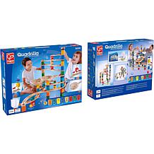 Quadrilla Wooden Marble Run The Cyclone 198 Piece Construction Set