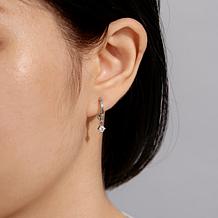 Radiance by Absolute™ 0.98ctw Charm Hoop Earrings 3-piece Set