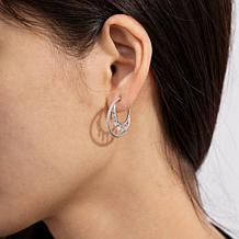 Radiance by Absolute™ 0.99ctw Open Hoop Dangle Earrings 