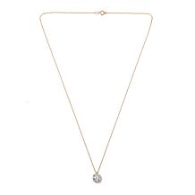Radiance by Absolute™ 10K 8mm Round Solitaire Pendant with 18" Chain