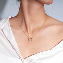 Radiance by Absolute™ 1.34ctw Baguette and Round Circle Pendant