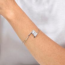 Radiance by Absolute™ 13.83ct Emerald Cut Bypass Bangle Bracelet