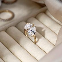 Radiance by Absolute™ 13.95ctw Pear Cut Toi et Moi Ring