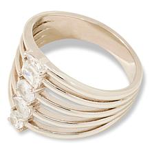 Radiance by Absolute™ 1.46ctw Mixed Cut 5-Row Illusion Ring