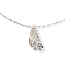 Radiance by Absolute™ 1.68ctw Fluid Wave Pendant with 18" Chain