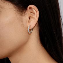 Radiance by Absolute™ 18.30ctw Sterling Silver Hoop Earrings 3pc Set