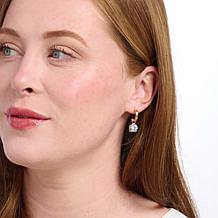Radiance by Absolute 2 Tone Bezel Set Drop Earring