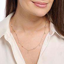 Radiance by Absolute™ 20" Round and Pear Stone Station Necklace