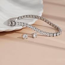 Radiance by Absolute™ 22.40ctw Round Stone Bracelet and Earrings Set