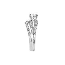 Radiance by Absolute™ 2.36ctw Twist-Shank Solitaire Ring 2-piece Set