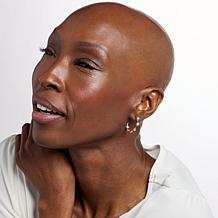 Radiance by Absolute™ 2.60ctw 1" Bamboo Hoop Earrings