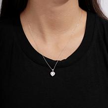 Radiance by Absolute™ 2.63ctw Round Stone Heart Pendant and Earrings