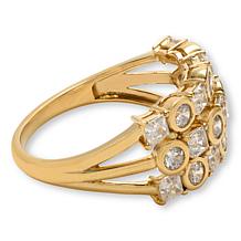 Radiance by Absolute™ 3-Row Mixed-Cut Band Ring