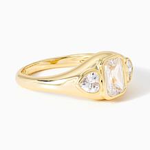 Radiance by Absolute 3 Stone Bezel Statement Ring